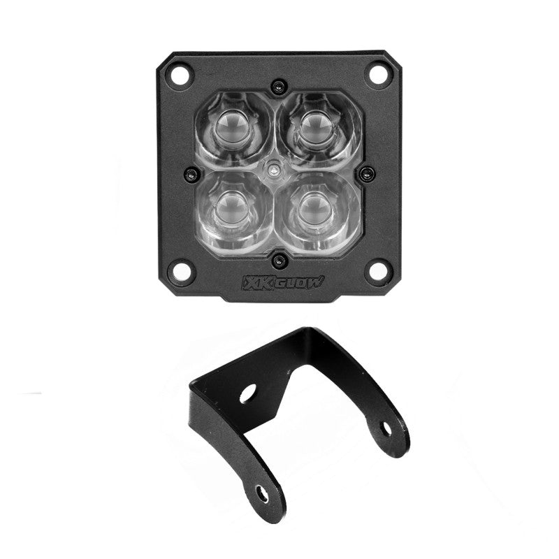 XK Glow Flush Mount XKchrome 20w LED Cube Light w/RGB Accent Light - Spot Beam