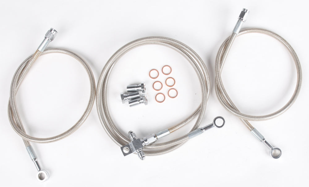 Streamline Front Brake Line Kit 3-Line +2 in Standard