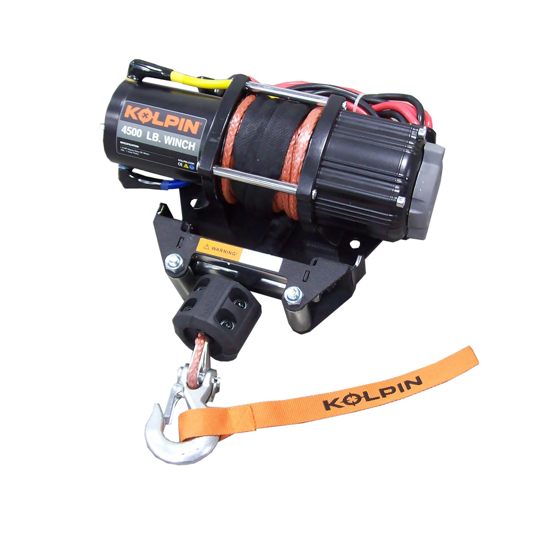 Kolpin Quick Mount Winch Kit 4500 lb Synthetic Rope - Kawasaki Mule Pro-FX / FXT / FXR 2015-2025