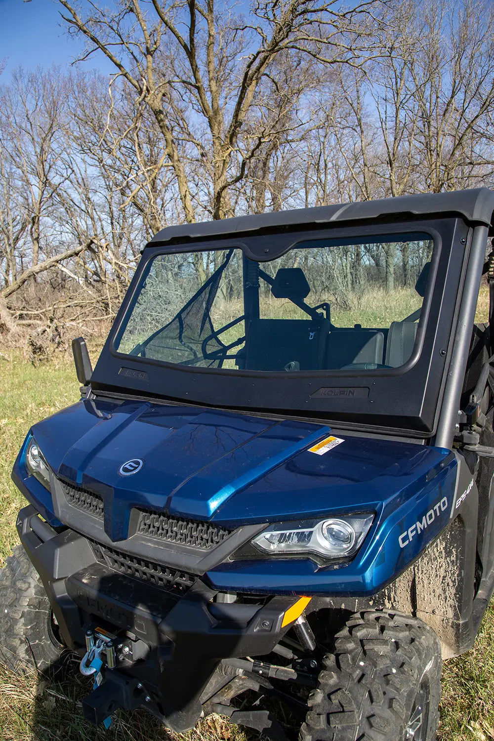 Kolpin Glass UTV Windshield with Sliding Vents - CFMOTO UFORCE