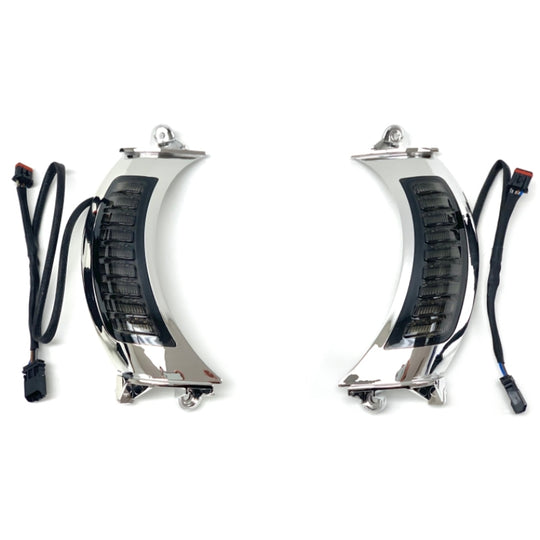 Letric Lighting Fairing Vent Switchback Turn Signal Chrome - Harley-Davidson