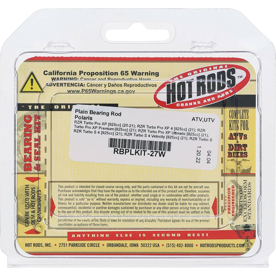 Hot Rods Plain Crankshaft Bearing