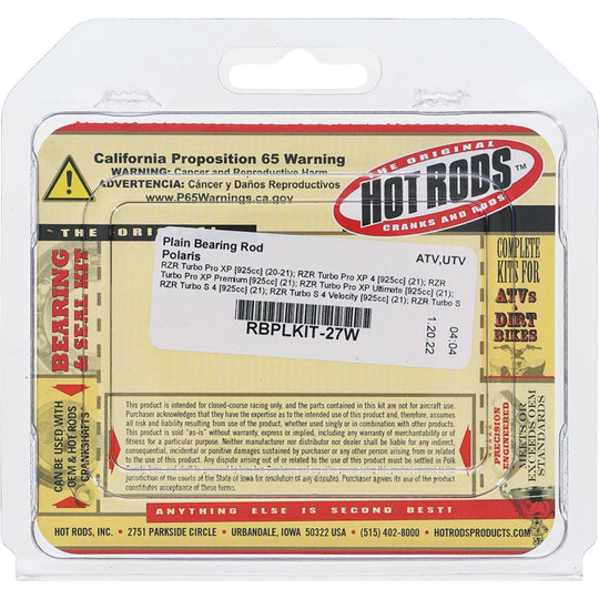 Hot Rods Plain Crankshaft Bearing