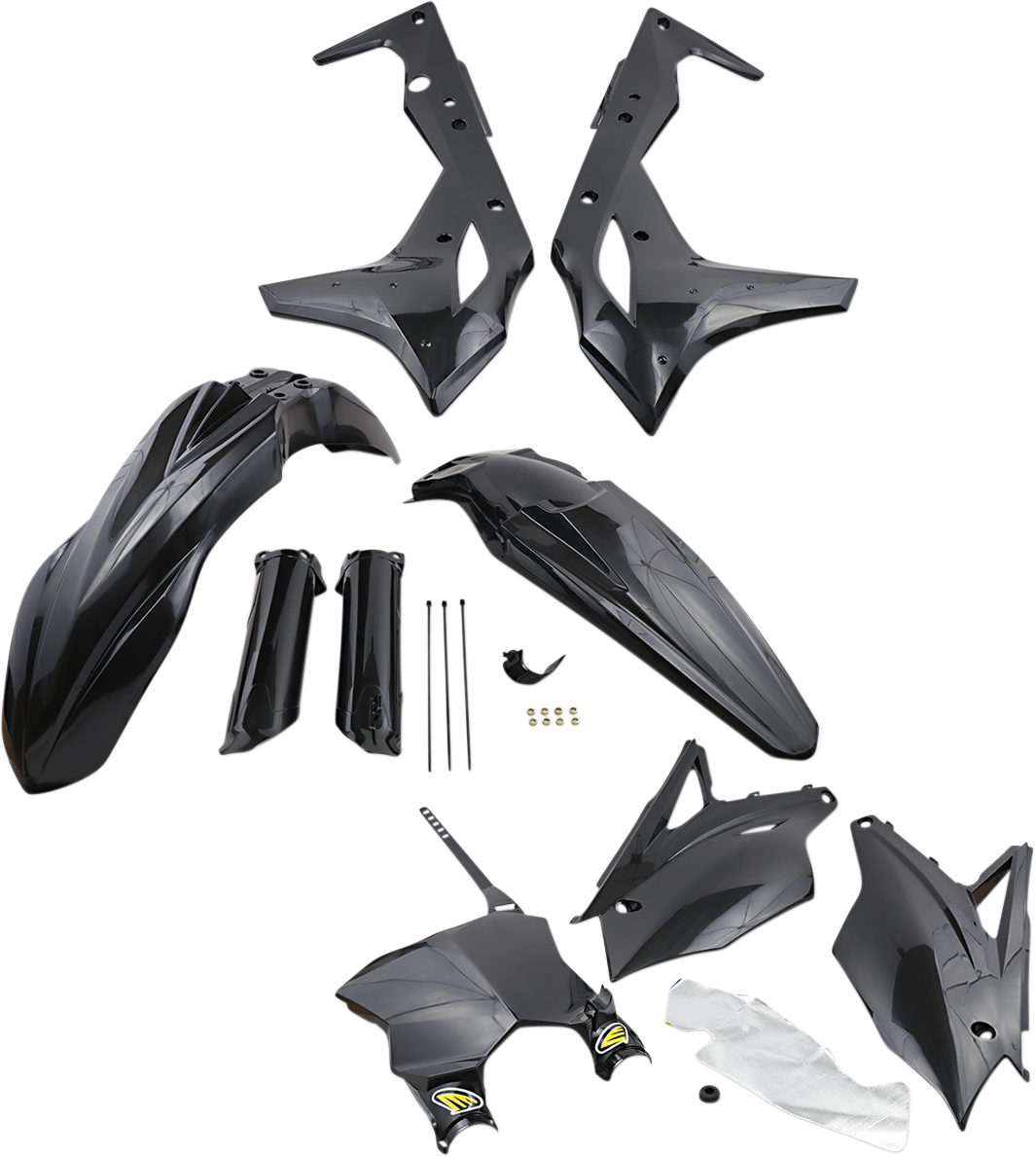 Cycra Body Kit Powerflow Black - Kawasaki KX250F 2017-2020