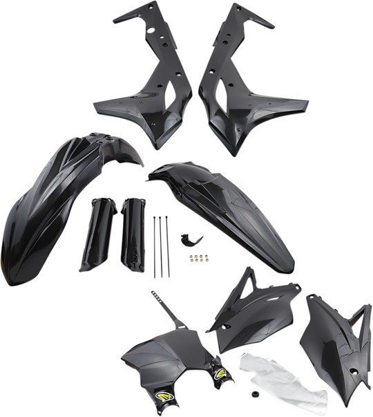 Cycra Body Kit Powerflow Black - Kawasaki KX250F 2017-2020