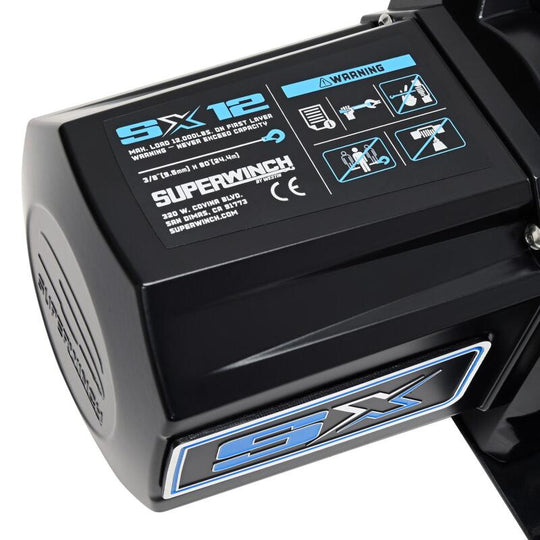 Superwinch SX12SR Synthetic Rope Winch - Semi Gloss Black