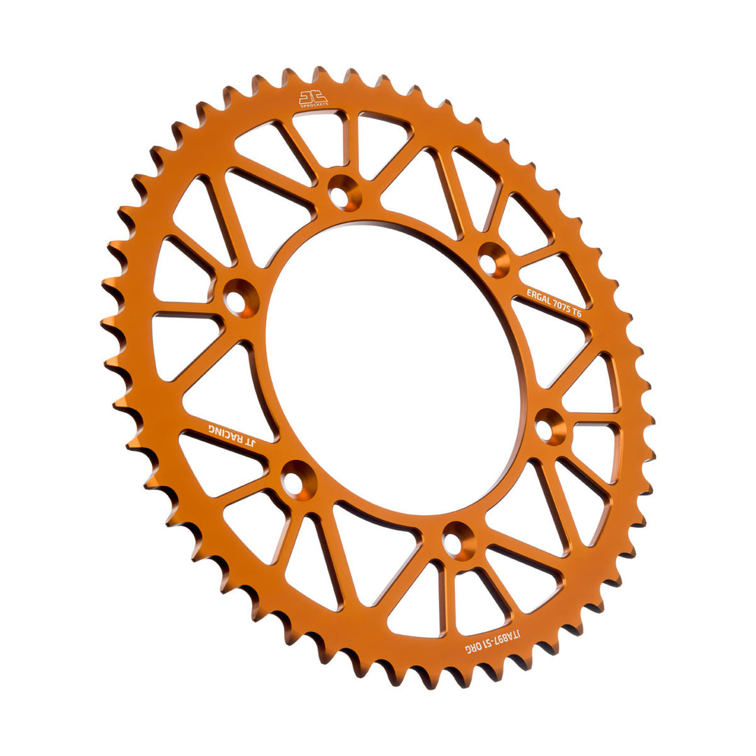 JT Sprockets Aluminum Racelite Rear Sprocket 51T-520 ORG