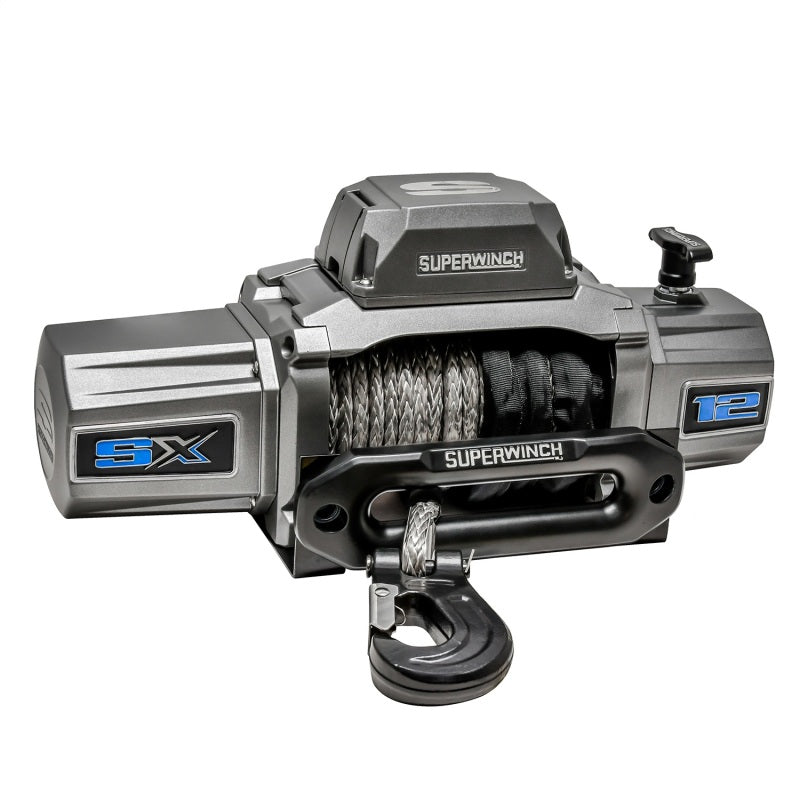Superwinch SX 12000SR Synthetic Rope Winch - 12,000 lb - Graphite