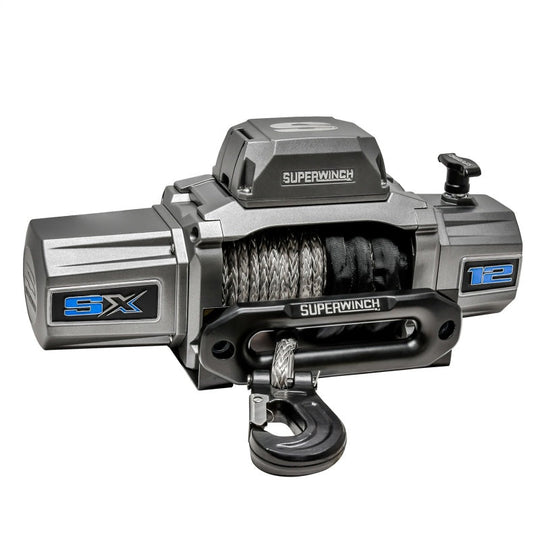 Superwinch SX 12000SR Synthetic Rope Winch - 12,000 lb - Graphite