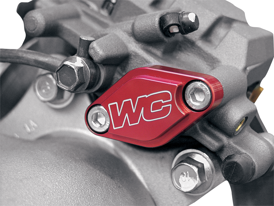 Works Connection Block Off Plate Red - Yamaha Banshee and More
