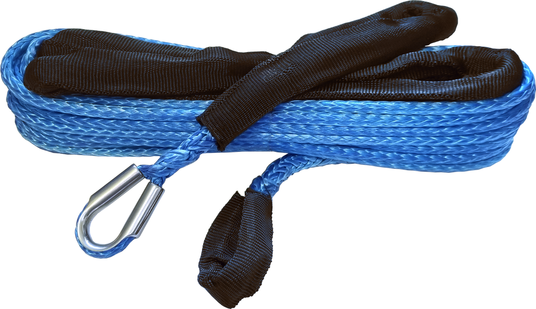 KFI Synthetic Winch Rope Extension Kit - 1/4 in x 50 ft Blue