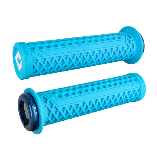 ODI Vans V2 Lock-On Grips - 135mm - Light Blue / Blue