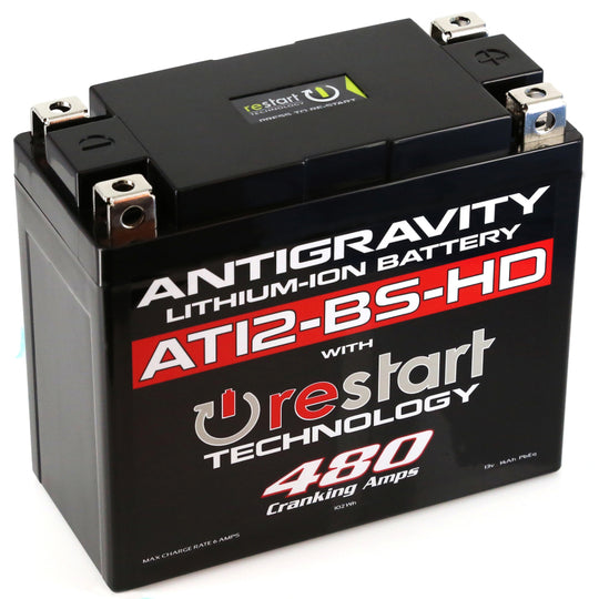 Antigravity YT12-BS High Power Lithium Battery w/ Re-Start AG-AT12BS-HD-RS