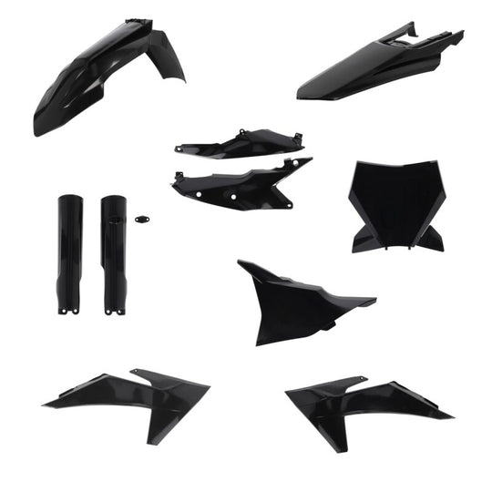 Acerbis Plastic Kit - 23-24 KTM SX/SX-F/XC/XC-F 125-450 - Black
