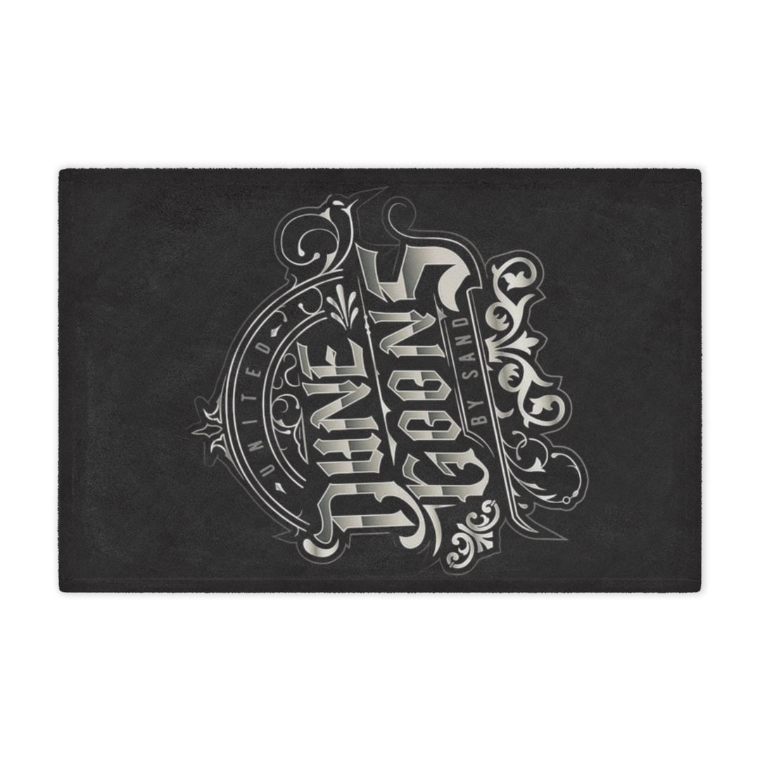 Minky Blanket — 'Dune Goons by Sand' Vintage Gothic Badges Plush Throw