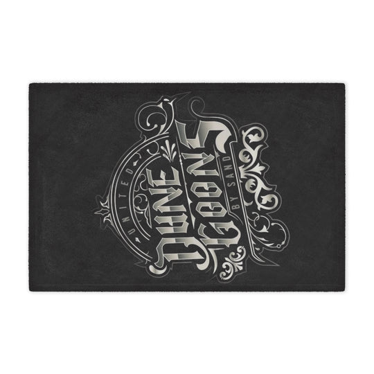 Minky Blanket — 'Dune Goons by Sand' Vintage Gothic Badges Plush Throw