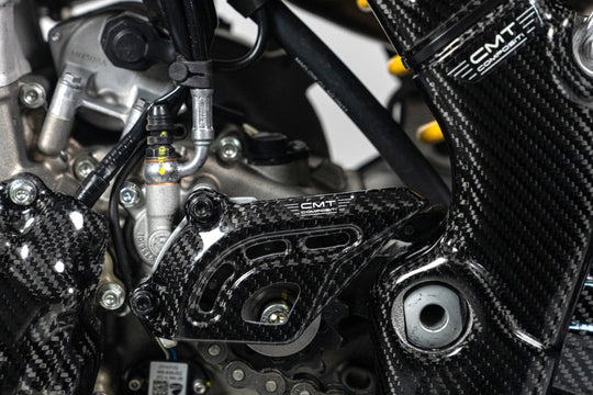 CMT Carbon Pinion Guard - 25-26 Ducati Desmo 450 MX