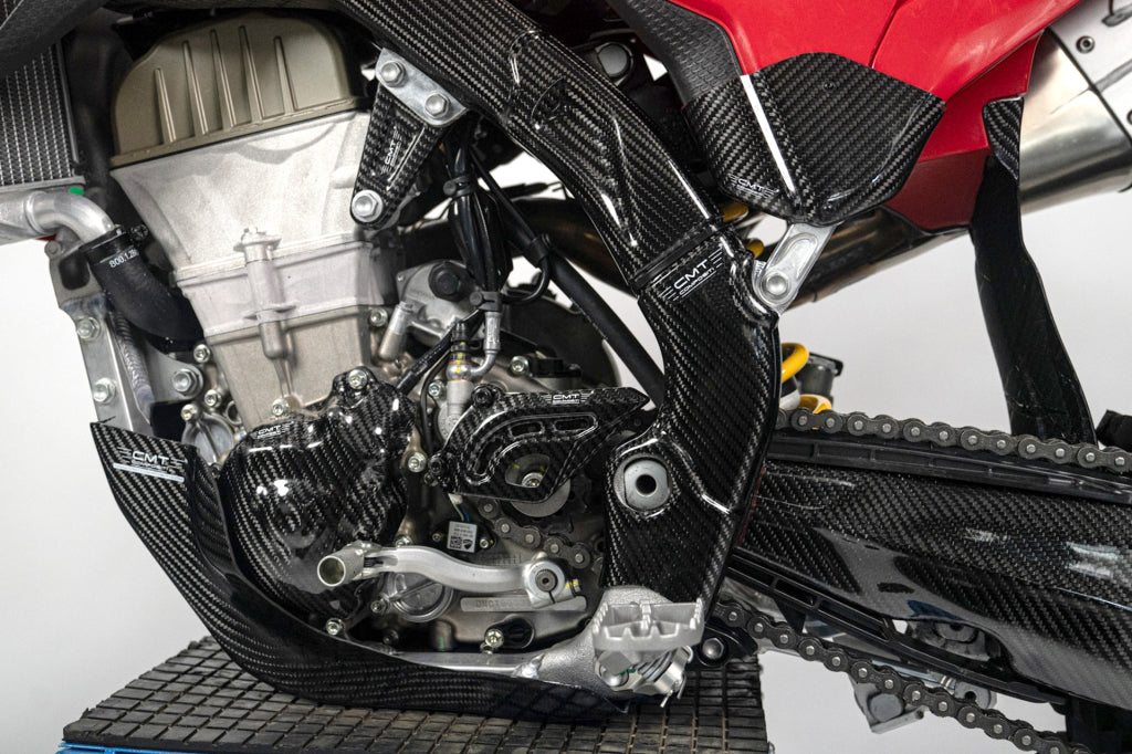 CMT Carbon Pinion Guard - 25-26 Ducati Desmo 450 MX