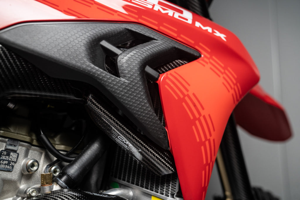 CMT Carbon Radiator Braces - 25-26 Ducati Desmo 450 MX