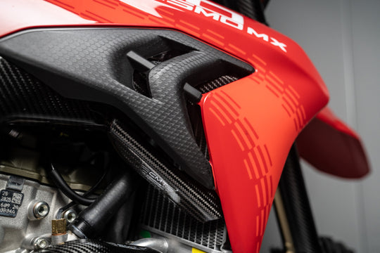 CMT Carbon Radiator Braces - 25-26 Ducati Desmo 450 MX