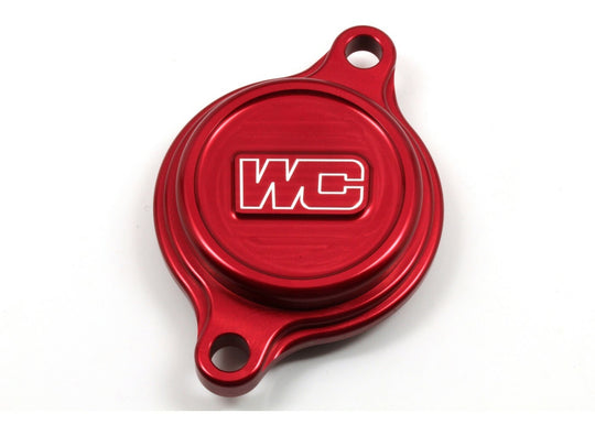 Works Connection Oil Filter Cover Red