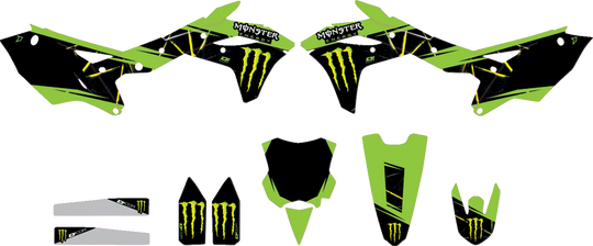 D'cor Visuals Graphic Kit Monster Energy Slash - Kawasaki KX250F 2017-2020