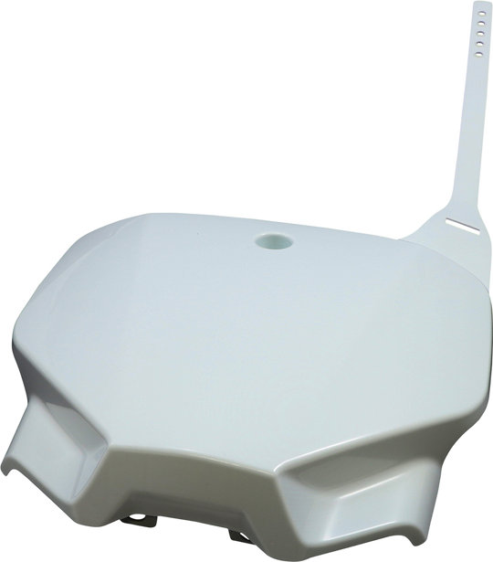 UFO Plast Front Number Plate White - Honda CRF230F and More