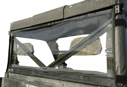 Seizmik Soft Full Doors Rear Window Black/Clear - Polaris Ranger 800 and More
