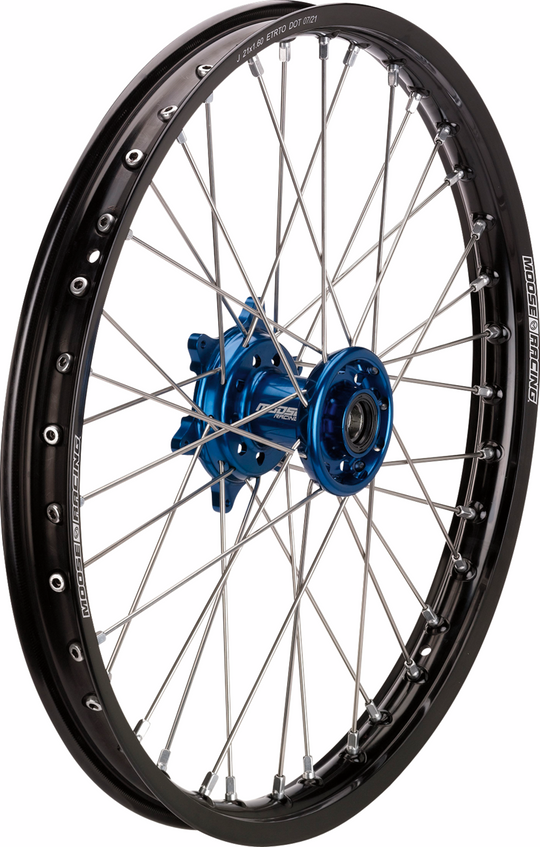 Moose Racing Wheel Assembly SX-1 Complete Front Black Wheel/Blue Hub 21x1.6 - Yamaha WR250F and More
