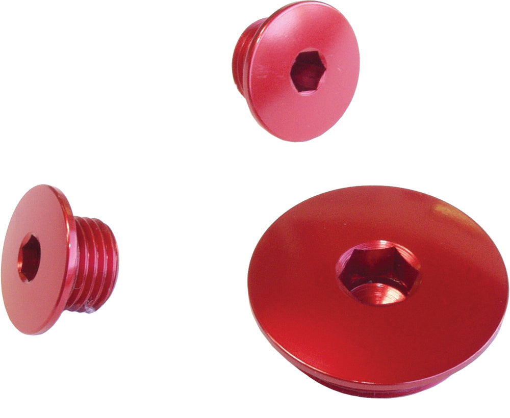 Works Connection Billet Engine Plugs Red