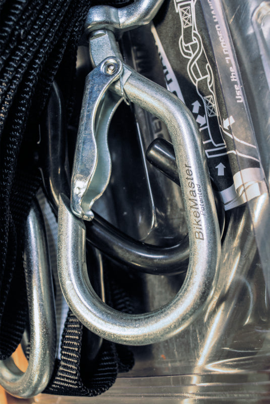 BikeMaster Tiedown 1-1/2in Swivel Softhook - Black