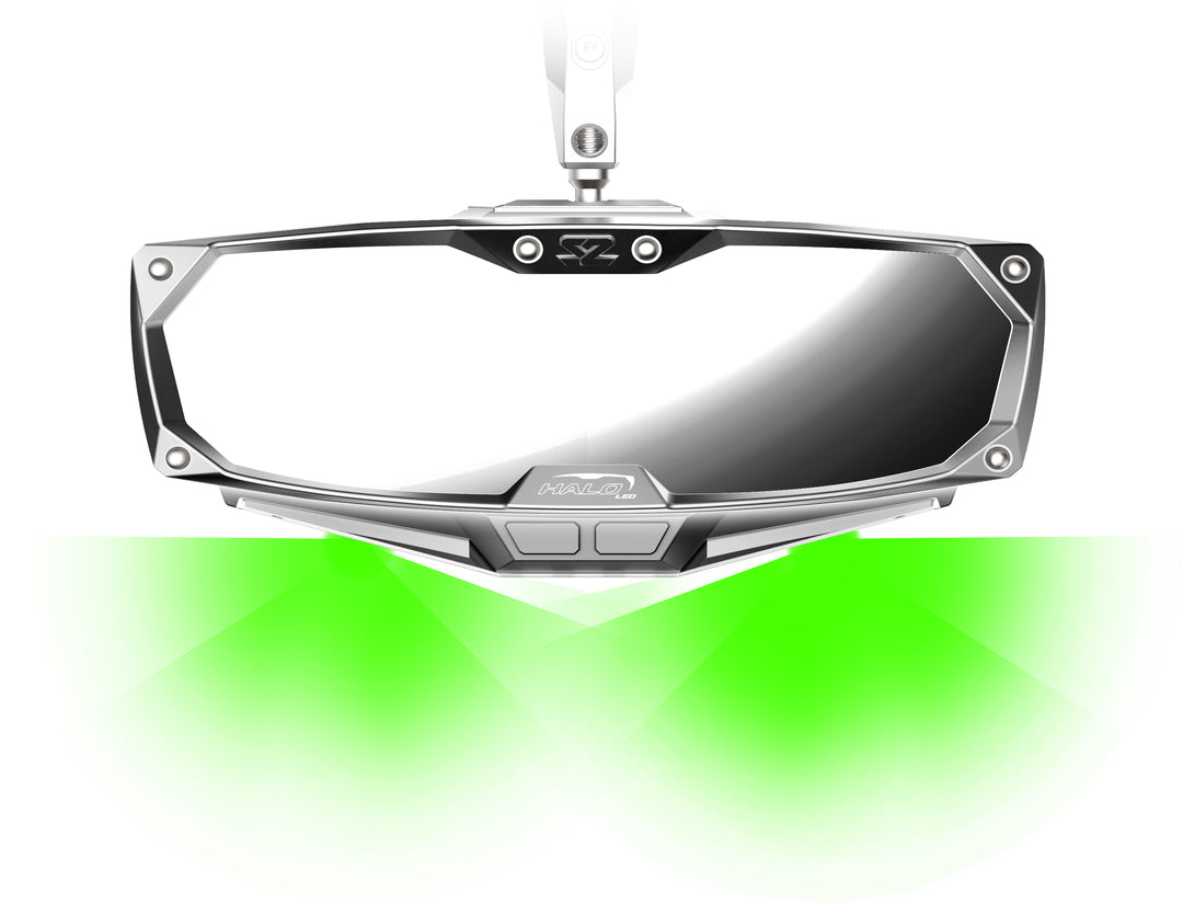 Seizmik Halo-RA LED Rear View Mirror - Cast Aluminum with Lighting
