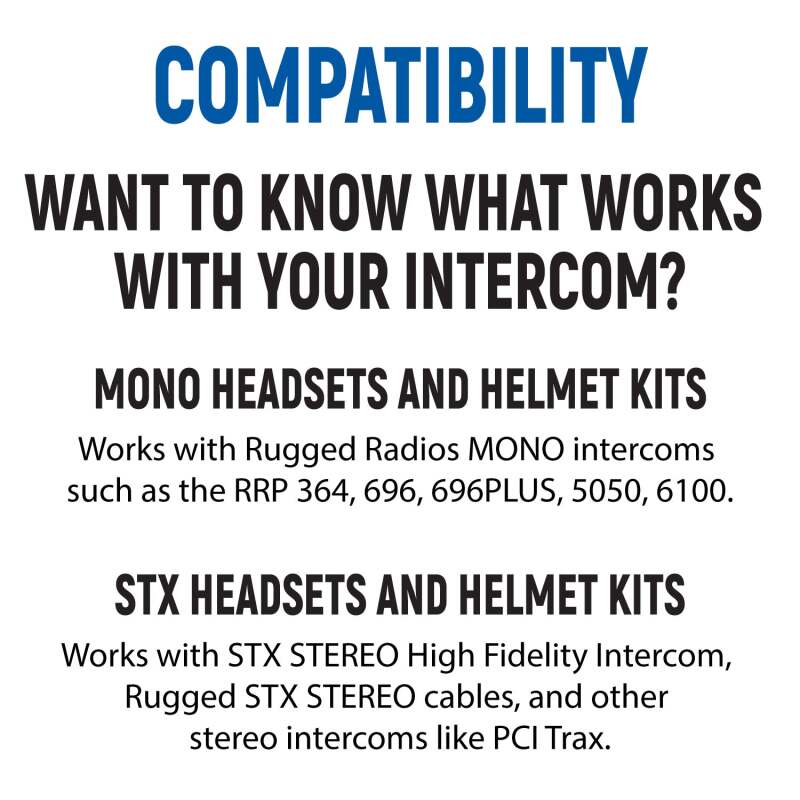 Rugged Radios Rear Seat Expansion Kit with Helmet Kits - STX Stereo