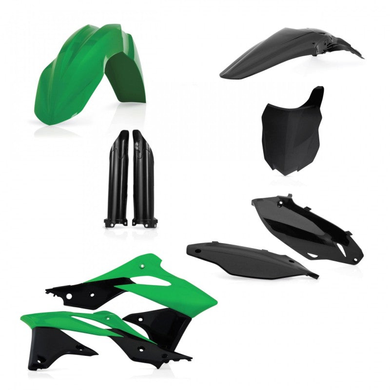 Acerbis Full Plastic Kit - 13-16 Kaw KX250F - Orig 13 Green/Blk