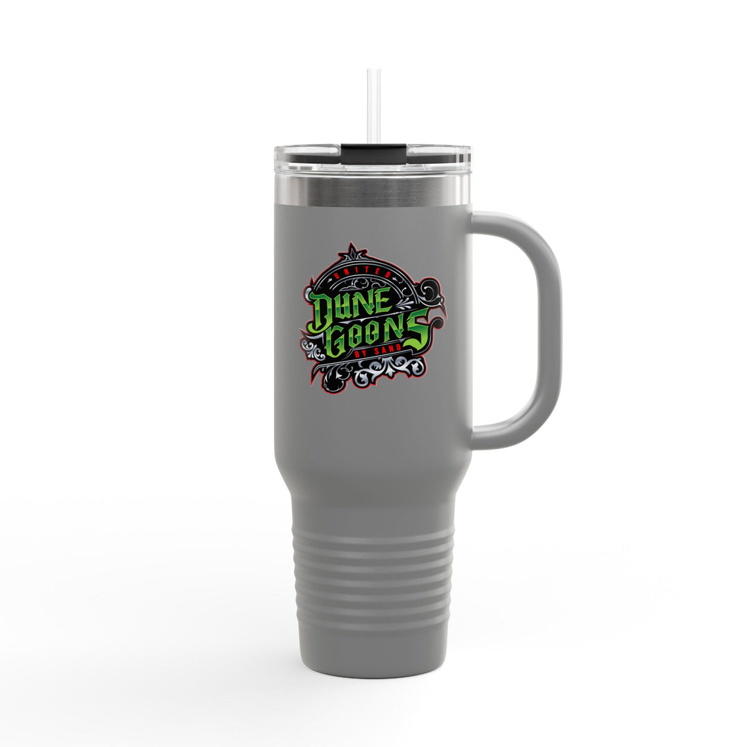 40oz Insulated Travel Mug — 'Dune Goons' Desert Racing Logo Tumbler