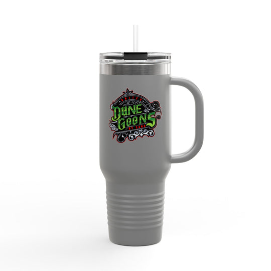 40oz Insulated Travel Mug — 'Dune Goons' Desert Racing Logo Tumbler