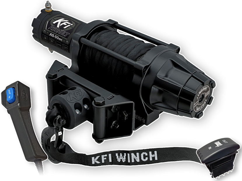 KFI Assault AS-50WX 5000 lb Wide Winch - Synthetic Rope - UTV / SxS