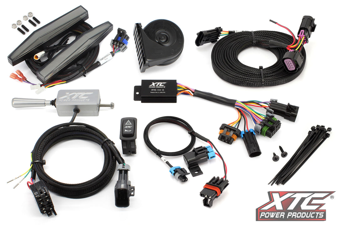 XTC Self-Canceling Turn Signal Kit with Billet Lever, Horn and X-LITE DRL - Polaris - Ranger XP 1000 Ride Command 2019-2025