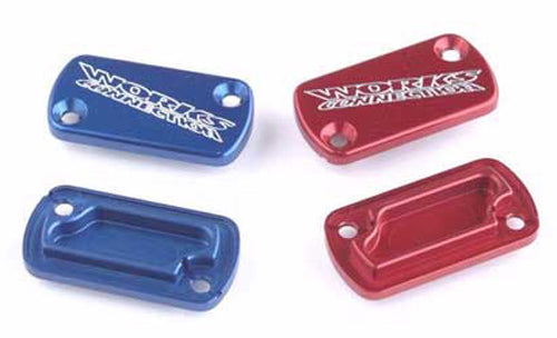 Works Connection Front Master Cylinder Cover Billet Blue KX RM (21-020)