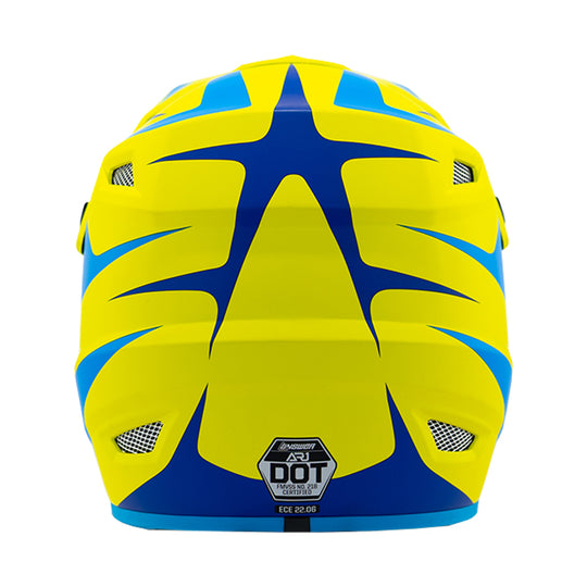 Answer AR1 Mototown Helmet Matte Hyper Acid/Cyan/Dark Blue Youth