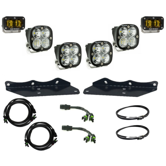 Baja Designs SAE Sportsmen Fog Pocket Kit Amber - 2017-2020 Ford F-150 Raptor