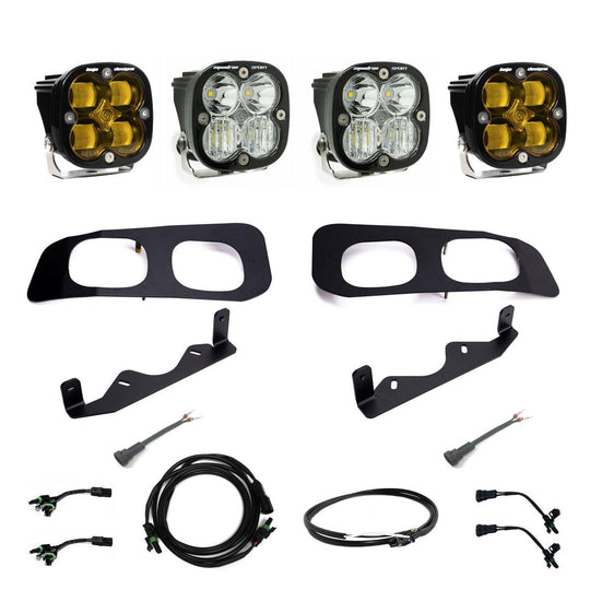 Baja Designs Squadron SAE/Sport Fog Pocket Kit Amber - 2023+ Ford F-250, F-350 Super Duty