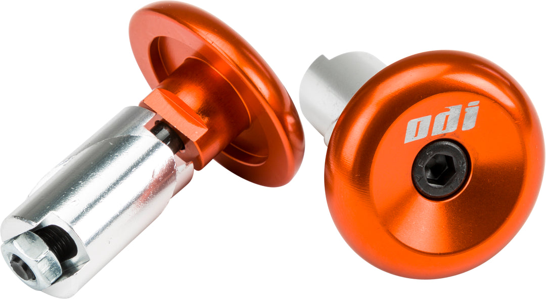 ODI Aluminum Bar End Plugs - Pair - Orange