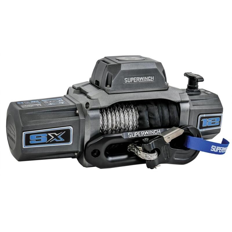 Superwinch SX 12000SR Synthetic Rope Winch - 12,000 lb - Graphite