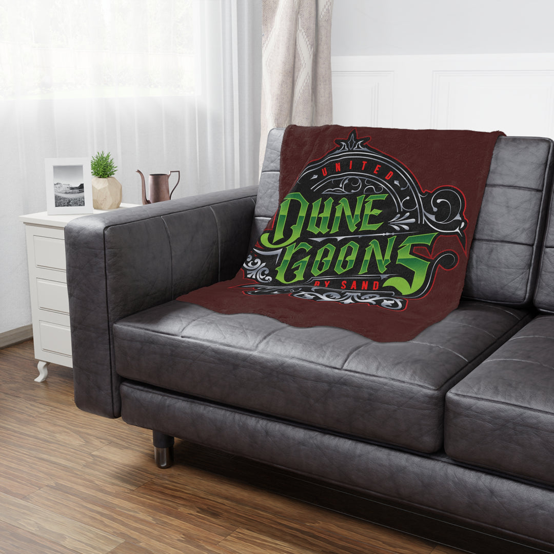 Dune Goons Minky Blanket – Vintage Green Logo Plush Throw