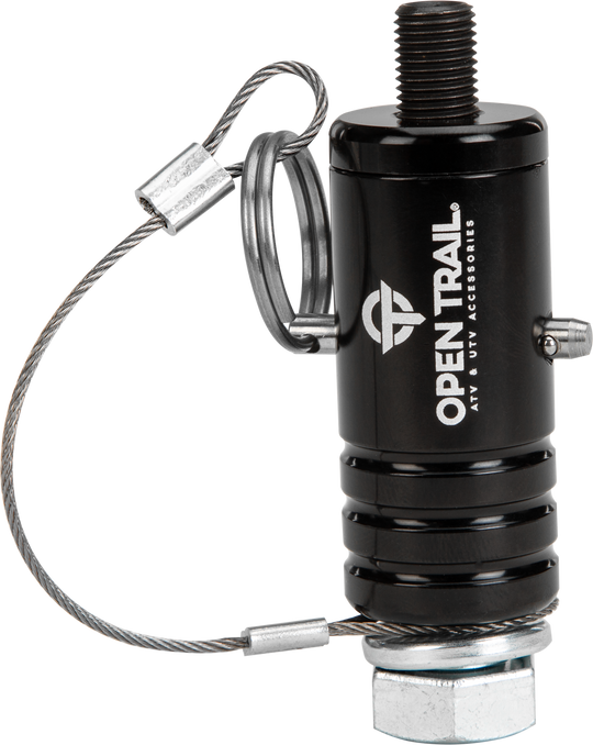 Open Trail Quick-Release Whip / Flag Mount - 3/8 in x 24mm Stud - Black