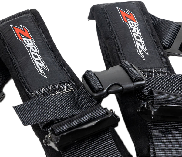 Z-Broz 5-Point Cam-Lock UTV Harness - SFI 16.1 - Black - 3 in