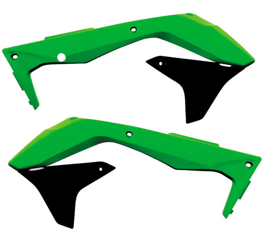 Acerbis Radiator Shroud - 16-18 Kawasaki KX450F - Green/Black
