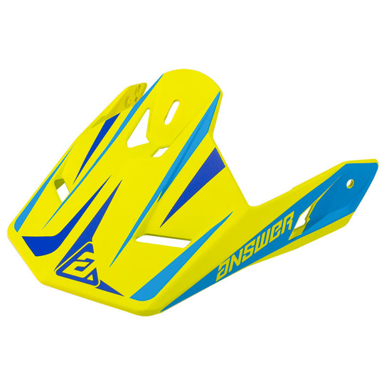 Answer AR1 Mototown Matte Visor Youth - Hyper Acid/Cyan/Dark Blue