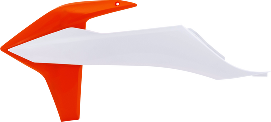 Acerbis Radiator Shroud Orange Oem/White OEM - KTM 250 SX-F and More